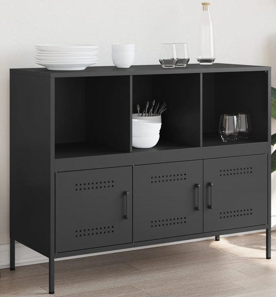 Sideboard Schwarz 100,5x39x79 cm Stahl