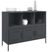 Sideboard Anthrazit 100,5x39x79 cm Kaltgewalzter Stahl