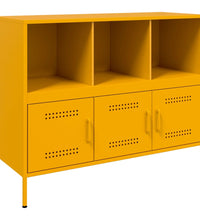 Sideboard Senfgelb 100,5x39x79 cm Kaltgewalzter Stahl