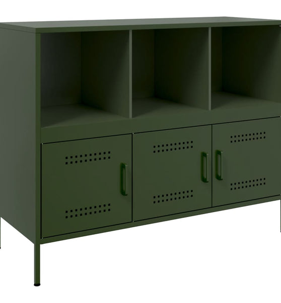 Sideboard Olivgrün 100,5x39x79 cm Stahl