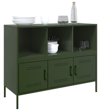 Sideboard Olivgrün 100,5x39x79 cm Stahl