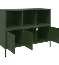 Sideboard Olivgrün 100,5x39x79 cm Stahl