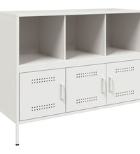 Sideboard Weiß 100,5x39x79 cm Kaltgewalzter Stahl