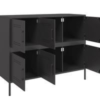 Sideboard Schwarz 100,5x39x79 cm Stahl