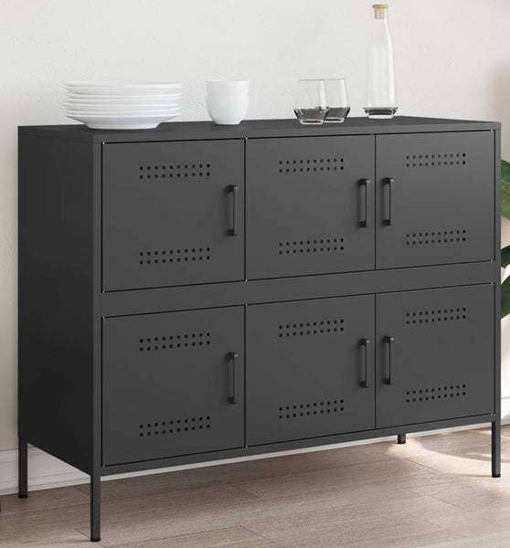 Sideboard Schwarz 100,5x39x79 cm Stahl