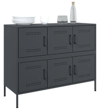 Sideboard Anthrazit 100,5x39x79 cm Kaltgewalzter Stahl