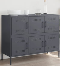 Sideboard Anthrazit 100,5x39x79 cm Kaltgewalzter Stahl