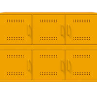 Sideboard Senfgelb 100,5x39x79 cm Kaltgewalzter Stahl