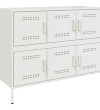 Sideboard Weiß 100,5x39x79 cm Kaltgewalzter Stahl