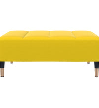Schlafsofa 2-Sitzer mit Fußhocker Gelb Samt