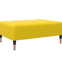 Schlafsofa 2-Sitzer mit Fußhocker Gelb Samt