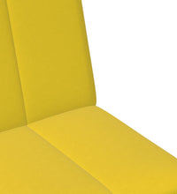Schlafsofa 2-Sitzer mit Fußhocker Gelb Samt