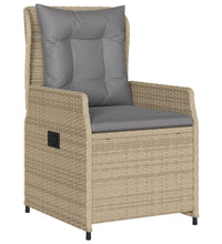 5-tlg. Garten-Essgruppe mit Kissen Beige Poly Rattan