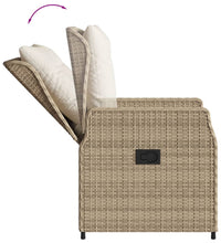 5-tlg. Garten-Essgruppe mit Kissen Beige Poly Rattan