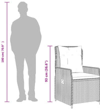 5-tlg. Garten-Essgruppe mit Kissen Beige Poly Rattan