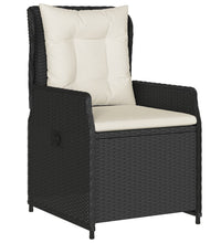 9-tlg. Garten-Essgruppe mit Kissen Schwarz Poly Rattan