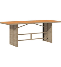 9-tlg. Garten-Essgruppe mit Kissen Beige Poly Rattan