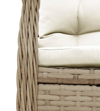 9-tlg. Garten-Essgruppe mit Kissen Beige Poly Rattan