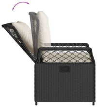 5-tlg. Garten-Essgruppe mit Kissen Schwarz Poly Rattan