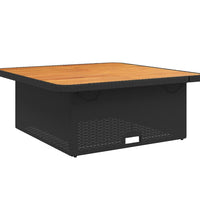 5-tlg. Garten-Essgruppe mit Kissen Schwarz Poly Rattan