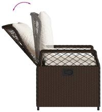 9-tlg. Garten-Essgruppe mit Kissen Braun Poly Rattan