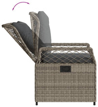 9-tlg. Garten-Essgruppe mit Kissen Grau Poly Rattan