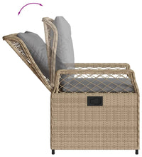 9-tlg. Garten-Essgruppe mit Kissen Beige Poly Rattan