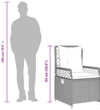 9-tlg. Garten-Essgruppe mit Kissen Beige Poly Rattan