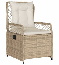 7-tlg. Garten-Essgruppe mit Kissen Beige Poly Rattan