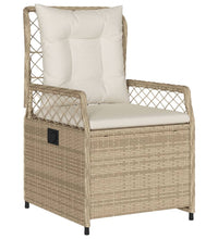 7-tlg. Garten-Essgruppe mit Kissen Beige Poly Rattan