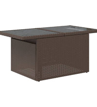 6-tlg. Garten-Sofagarnitur mit Kissen Braun Poly Rattan