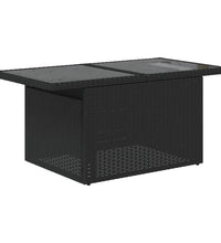 8-tlg. Garten-Sofagarnitur mit Kissen Schwarz Poly Rattan