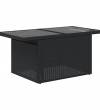 10-tlg. Garten-Sofagarnitur mit Kissen Schwarz Poly Rattan