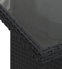 11-tlg. Garten-Sofagarnitur mit Kissen Schwarz Poly Rattan