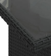 5-tlg. Garten-Sofagarnitur mit Kissen Schwarz Poly Rattan