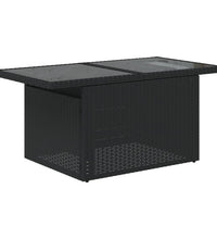 11-tlg. Garten-Sofagarnitur mit Kissen Schwarz Poly Rattan