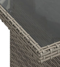 8-tlg. Garten-Sofagarnitur mit Kissen Grau Poly Rattan