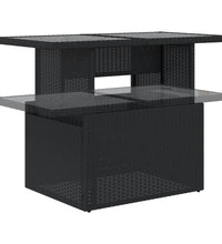 6-tlg. Garten-Sofagarnitur mit Kissen Schwarz Poly Rattan