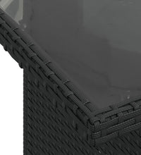 5-tlg. Garten-Sofagarnitur mit Kissen Schwarz Poly Rattan