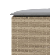 2-tlg. Garten-Sofagarnitur Halbrund Beige Poly-Rattan