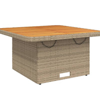 2-tlg. Garten-Sofagarnitur mit Kissen Beige Poly Rattan