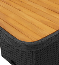 2-tlg. Garten-Sofagarnitur mit Auflagen Schwarz Poly Rattan