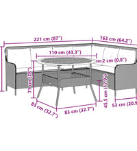 2-tlg. Garten-Sofagarnitur mit Kissen Beige Poly Rattan