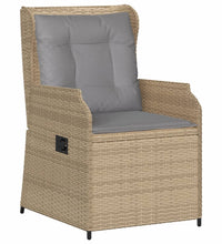 5-tlg. Garten-Lounge-Set mit Kissen Beige Poly Rattan