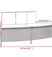 Whirlpool-Umrandung Schwarz Poly-Rattan und Massivholz Akazie