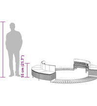 Whirlpool-Umrandung Schwarz Poly-Rattan und Massivholz Akazie