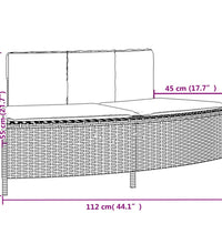 Whirlpool-Umrandung Grau Poly Rattan und Massivholz Akazie