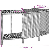 Whirlpool-Umrandung Grau Poly Rattan und Massivholz Akazie