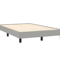 Bettgestell ohne Matratze Hellgrau 120x190 cm Stoff