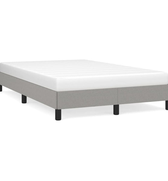 Bettgestell ohne Matratze Hellgrau 120x190 cm Stoff